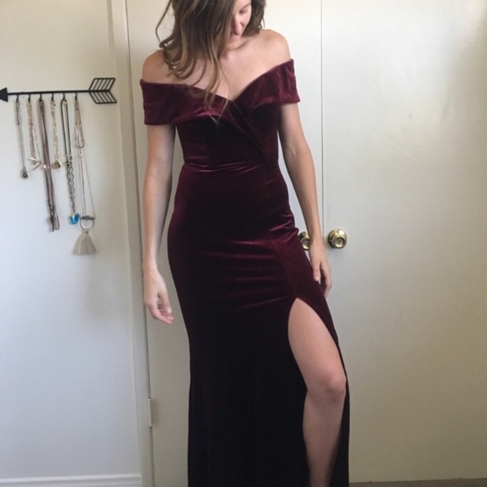 Red Velvet Formal Dress